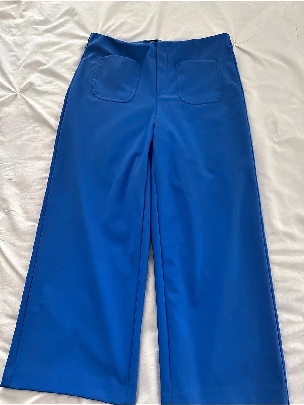 JL Atelier Wide Leg Pants in Blue Size Medium Like New